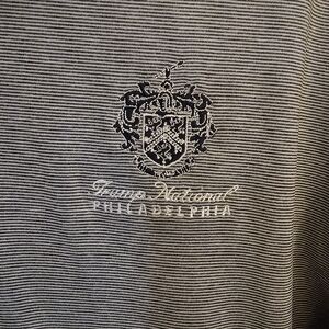 Dunning Golf Men Medium Polo Donald Trump National Golf Club Philadelphia Stripe
